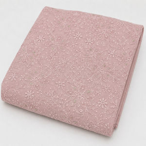 Tela de Chifón Bordada Malty Dobby, 100% Poliéster, Transpirable, Ecológica, para Bodas, Color Personalizado, Suministro Textil, Exportaciones - Product Image 4