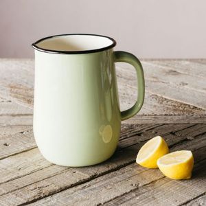 Juego de Jarra de Esmalte en Naranja, Amarillo y Azul, Diseño Minimalista, Gran Capacidad, Vajilla para el Hogar con Asa - Product Image 6