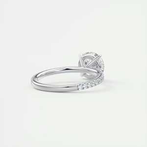 Anillo de compromiso Harper Classic Pave Solitaire con diamante cultivado en laboratorio de corte redondo de 2.25 quilates en oro blanco de 14 quilates. - Product Image 6