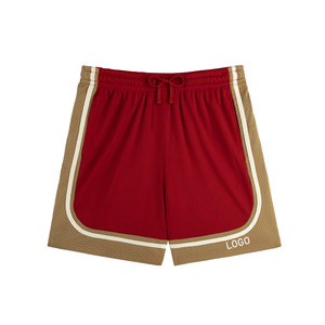 Top Trending Men's Unisex Colorblock Court Shorts Retro Basketball OEM Custom <b>Mesh</b> Embroidered Logo Lightweight Breathable - Product Image 1