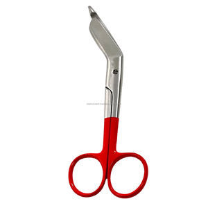 1 Tijera de enfermera Lister alemana de 5.5 pulgadas con mango rojo, de acero inoxidable, instrumento quirúrgico manual, certificado CE, duradero - Product Image 2