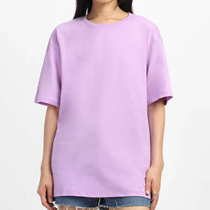 T-shirt en toile décontracté à manches courtes pour femme, coupe ample, couleurs personnalisables et design respirant - Product Image 1