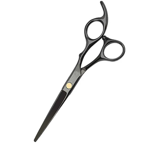 Tijeras de Peluquería Negras con Logotipo Personalizado, Acero Inoxidable, Kit de Salón de Belleza, Accesorios de Belleza Rectos para Hombres ANAAIF - Product Image 2