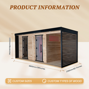 Sauna Exterior Finlandesa Premium Dune Desert Star Night, de Pino Termotratado, con Vidrio Panorámico de Tres Zonas, WiFi Inteligente, Lista para Instalar (DDP) - Product Image 3