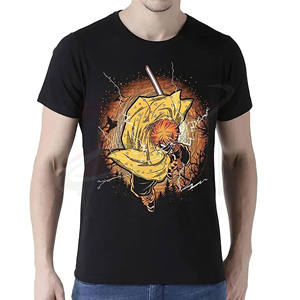Camisetas de Hombre de Manga Corta Estampadas 100% Algodón, Ropa Casual de Color Negro, Impresión de Logotipo Personalizado, 220 GSM, Nueva Colección de Alta Calidad - Product Image 2
