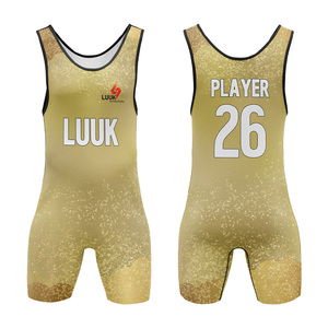 Combinaison de lutte personnalisée sublimée pour équipe américaine, uniforme de lutte de compétition pour hommes et jeunes, style libre, OEM - Product Image 3