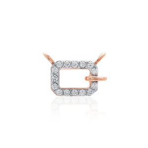 Collier Mangalsutra en or avec diamant naturel, pendentif carré, ensemble de bijoux fins de luxe pour femmes, tendance, à porter tous les jours, SGL - Product Image 3