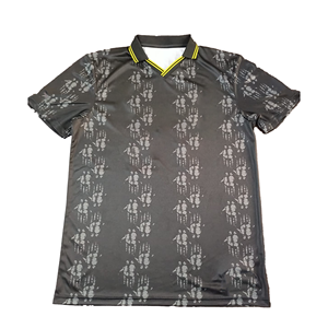 เสื้อโปโลแขนสั้นลายสีเขียวสำหรับผู้ชาย ทรงปกติ สไตล์ลำลอง ผ้าโพลีเอสเตอร์ 100% แห้งเร็ว ผ้าถัก ดีไซน์คอวี - Product Image 6