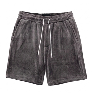 <b>Men</b> Street wear Fleece <b>Shorts</b> Soft Thick Fabric Drawstring Waist Casual Gym Workout <b>Lounge</b> <b>Short</b> Pants OEM Custom Logo DTG Pant - Product Image 1