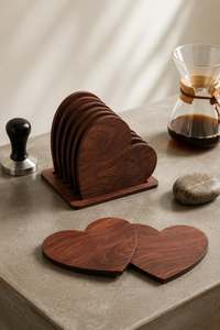 Sous-verres rustiques en bois faits à la main, sets de table en bois naturel pour la maison, la salle à manger, la cuisine, le café, le restaurant et la décoration de bar - Product Image 4