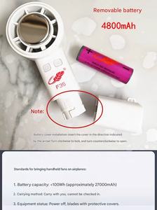 GONGTIAN F35 Bladeless Rechargeable Battery Operated Outdoor Plastic <b>Handheld</b> <b>Fan</b> with Instant Cooling - Product Image 5