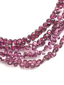 ลูกปัดโกเมนธรรมชาติทรงบริโอเล็ต 1 เส้น สำหรับทำเครื่องประดับอัญมณีชั้นดี - Product Image 4