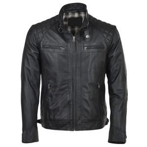 Veste en cuir pour moto OEM, blouson personnalisé de grande taille avec fermeture éclair pour hommes, saison automne et hiver 2022 - Product Image 4