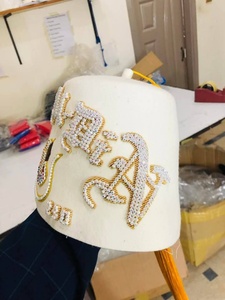 Sombrero Fez Blanco OES Premium con Múltiples Opciones de Color de Borlas, Hecho a Mano, para Fraternidades - Product Image 5
