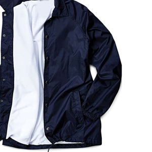 Chaqueta Camisa Azul Marino para Hombre, Cortavientos, Cuello Camisero, Casual, Otoño, Corte Regular, Color Sólido, Exterior Recubierto de Poliéster - Product Image 5