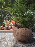 De haute qualité Écologique De Noix De Coco Shell Pot Pot De Fleur Produits D'exportation Du Vietnam