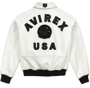 Chaquetas Avirex de Cuero Vacuno Genuino, Nuevas, de Alta Calidad, Elegantes, Resistentes al Viento, Impermeables, Transpirables y Ecológicas, Hechas a Medida para Exteriores, Primavera - Product Image 2