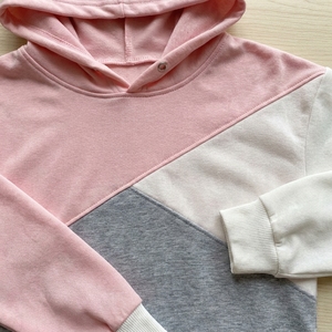 Nouveau style – Sweat-shirt court pour femme, décontracté, à manches longues, gris, rose, blanc, tricoté, pour l'automne - Product Image 6