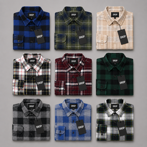 Best Quality Surplus Men's Buffalo <b>Plaid</b> Flannel <b>Shirt</b> Long Sleeve Cotton Button-Up Casual Outdoor Workwear OEM/ODM Wholesale - Product Image 2