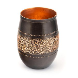 Premium Handmade Copper Hammered Water Glass Traditional Metal Drinking Tumbler for Home Kitchen Dining and Restaurant - Product Image 1