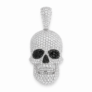 SHRAMAN <b>DIAMOND</b> Custom 925 <b>Silver</b> Iced Horror Skull <b>Teeth</b> Face <b>Diamond</b> Trendy Pendants Necklace Halloween Party Gold Fine Charms - Product Image 5
