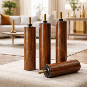 Pieds de canapé en bois massif coniques et fins, pieds de meubles de remplacement pour armoires, tables, lits, taille personnalisée OEM, qualité supérieure, pour salon - Product Image 1