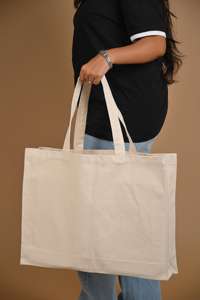 Custom Printed Cotton Fashionable <b>Reusable</b> Deck <b>Bag</b> with Shoulder Zipper Pocket 14x15x7 Inches Supermarket Gifts - Product Image 6