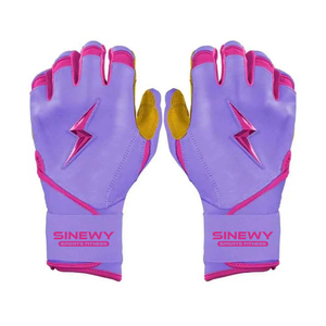 Guante de Bateo de Cuero de Puño Corto de la Serie Signature de Brandon Nimmo |   Guantes de Béisbol Profesionales con Diseño de Rayas y Estrellas, Sinewy Sports - Product Image 2