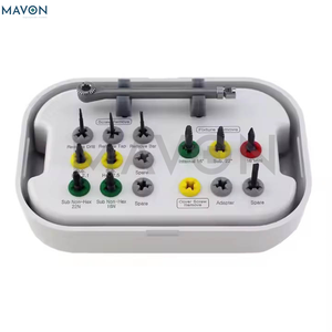 Kit de Cirugía Oral y Ortodoncia de Acero Inoxidable de Alta Calidad, 33 Piezas, Manual, Juego de Instrumentos Avanzados para Implantes Dentales, Color Rosa Quirúrgico - Product Image 1