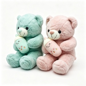 customized Cute Plush Teddy Bear With Milk Bottle 31cm-50cm Super Soft Material For Kids Age 3 And Above Unisex Valentine'S Day - Product Image 1