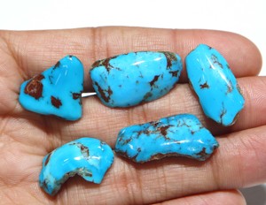 Dalles brutes de pierre turquoise d'Arizona de haute qualité, pierre précieuse naturelle turquoise d'Arizona pour la fabrication de bijoux. - Product Image 2