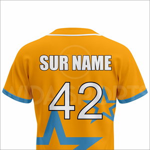 ชุดเสื้อเบสบอลคุณภาพสูงสั่งทำพิเศษ ระบายอากาศได้ดี น้ำหนักเบา ผลิตด้วยเทคนิค Sublimation สำหรับทีมกีฬา รับผลิตแบบ OEM จำนวนมาก - Product Image 5