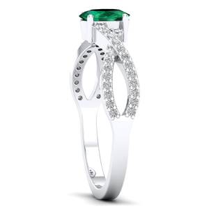 Anillo de Plata de Ley 925 con Esmeralda Ovalada de 0.5Ct y Moissanita para Mujer, Joyería Fina, Precio de Fábrica REYES - Product Image 3