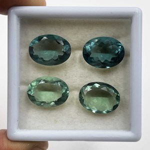 พลอยฟลูออไรต์สีเขียวธรรมชาติแบบขายส่ง รูปทรงวงรีเจียระไน ขนาด 7*9-10*14 มม. สำหรับผู้ผลิตเครื่องประดับ - Product Image 6