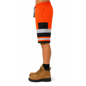 Shorts de travail unisexe personnalisés haute visibilité, solides, vintage, de sécurité, imperméables, écologiques, respirants, grandes tailles, avec taille élastique - Product Image 4