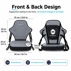Siège gonflable personnalisé OEM pour planche à pagaie, chaise de kayak à dossier haut avec 4 clips métalliques pour <span class=keywords><strong>SUP</strong></span> et canoë – Vente en gros - Product Image 2