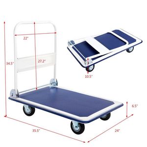 Carrello Pieghevole con Piattaforma, Capacità 660 Libbre, Carrello a Mano - Product Image 4