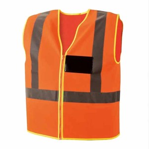 High Visibility Reflective <b>Safety</b> Vest Class 2 <b>Roadway</b> Type Customized Logo Waterproof LED Flash Workwear - Product Image 2