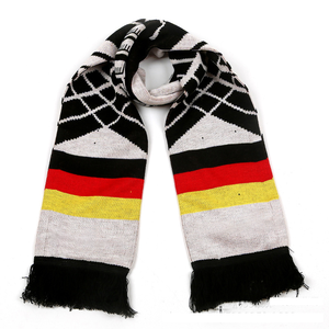 Écharpes en laine acrylique tricotées avec logo personnalisé de football, design nouveau, longues, unies, pour l'hiver, pour femmes et hommes, écharpes pour fans - Product Image 5