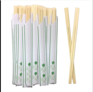 ตะเกียบไม้ไผ่ธรรมชาติพรีเมียม ปลอดเศษไม้ คาร์บอนไนซ์ ใช้ซ้ำได้ สำหรับใช้ในบ้าน รับประทานอาหาร จัดเลี้ยง งานปาร์ตี้ - Product Image 1