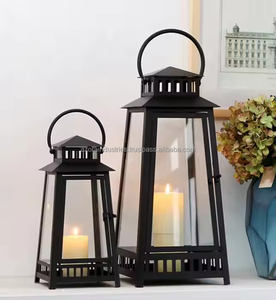 Linterna Vintage blanca envejecida de calidad, cantidad a granel, regalo decorativo de hierro para bodas, vacaciones, Navidad - Product Image 5