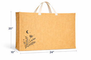 Sac fourre-tout en jute imprimé AMANI, design personnalisé, écologique, réutilisable, pour courses, cadeaux, sac en toile de jute avec poignées 20x24x10 - Product Image 3