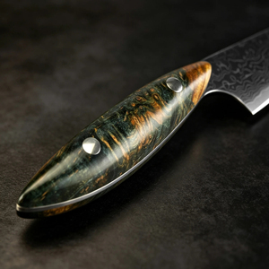 Damascus Steel Sharp Pro Kitchen Chef Knife for Fruit Peeling,with Stabilized Wooden Handle - Product Image 6