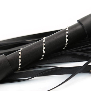Vente chaude : Fouets en cuir PU personnalisés de différents styles, à bas prix, couleur rose, fouets de bondage par Standard International - Product Image 6