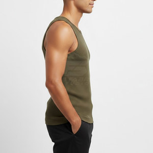 Camiseta sin Mangas para Hombre, Diseño de Color Sólido, Transpirable, Tejida, para Entrenamiento Deportivo, Fitness y Comodidad Diaria - Product Image 5