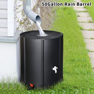Serbatoio Pieghevole Nero da 50 Galloni per Raccolta Acqua Piovana, per Kit di Irrigazione Esterna - Product Image 4