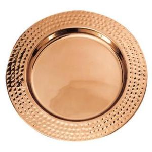 Plato Redondo de Diseño Sólido con Acabado en Cobre, Platos Metálicos de Alta Calidad para Exhibir Alimentos, Ecológicos, Libres de BPA, Únicos - Product Image 4