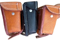 Exigence personnalisée 100% accessoires de chasse en plein air en cuir véritable réglable K98 Triple pochette accessoires