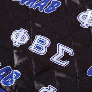 Chaqueta Bomber Negra de Invierno Phi Beta Sigma con Forro Personalizado para Hombre, Ajuste Cómodo, Tela Premium, Reversible y Transpirable, Estilo Griego - Product Image 4
