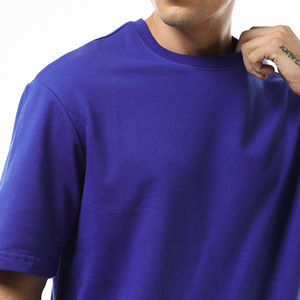 Wholesale 280 Grams Vintage Heavy 100% Cotton Knitted Eco-Friendly Men's Short Sleeve Regular <b>Box</b> Fit Boxy Oversize <b>Drop</b> - Product Image 5